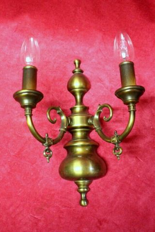 French Parisian Vintage Brass Or Bronze Wall Lights Rococo Chateau 2 Lights
