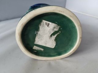 Vintage Gurgling Fish Pitcher Blue Green Ceramic Pot Home Kitchen Decor Vessel 8