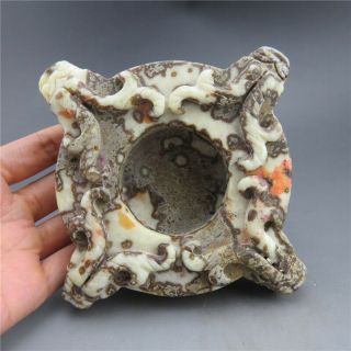 Chinese Jade,  Collectibles,  Hand - Carved,  Natural Jade,  Dragon,  Inkstone W1458