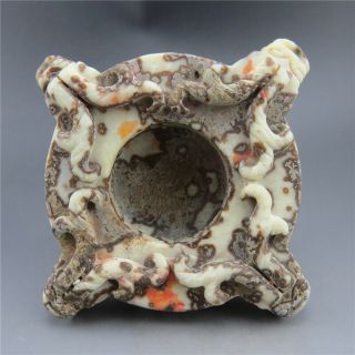 Chinese jade,  collectibles,  hand - carved,  Natural jade,  Dragon,  inkstone W1458 3