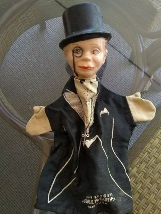 Vintage Charlie Mccarthy Dummy Doll Hand Puppet.