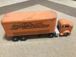 Vintage Steel Truck Model Toy - Lincoln Van Lines Canada,  Trans Canada Service