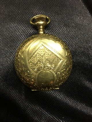 Antique Waltham Fancy Engraved Hunting Case Pocket Watch 6s Gold Filled