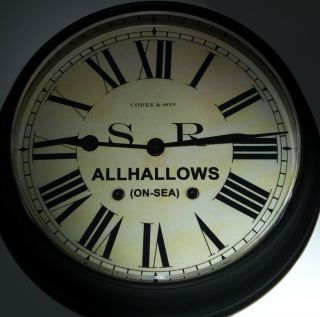 Southern Railway Style Sr Waiting Room Clock,  Allhallows - On - Sea Station