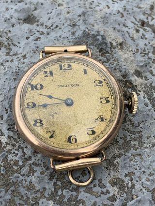 Antique Rare Gold - Filled Illinois Pendant/pocket Watch C.  Late 1800s - Early 1900s