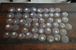 50 Glass Pocket Watch Crystals Parts Old Stock Antique 12s 16s 18s Mis5