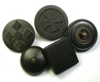 Bb Antique Hard Rubber Button Goodyear 