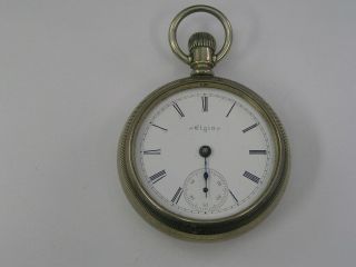 Vintage Elgin Pocket Watch 18 Size 7 Jewels 1898 55mm
