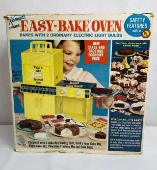 Vintage 1964 Kenner Easy Bake Oven Blue W/original Box Rare