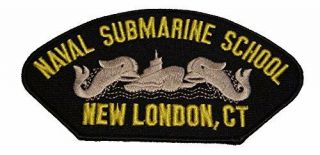 Usn Navy Naval Submarine School London Ct Patch Dolphins Veteran