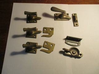 Vintage Window Latch Lock Plate Catch Salvage T Bar And Others