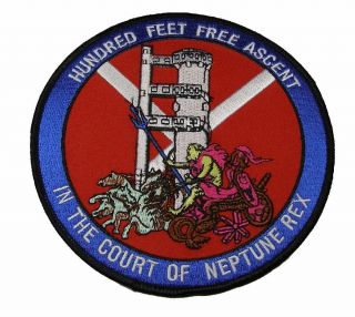 Usn 100 Hundred Feet Ascent Patch In The Court Of Neptune Rex Submarine