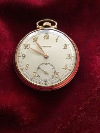 Vintage Longines Pocket Watch,  14k,  17j.  Longines Watch Co Swiss