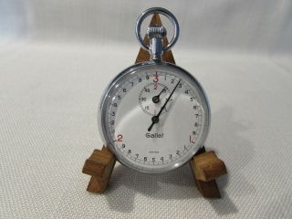 Vintage Swiss Made Gallet Mechanical Wind Up Stopwatch All The Way