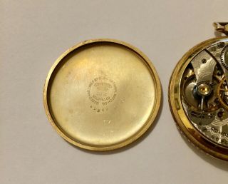 1936 Elgin Pocket Watch 15 Jewels 10K Gold Filled S12 7