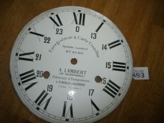 Large Antique Enamel Clock Face Lambert