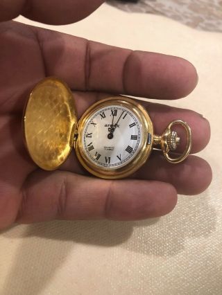 Vintage Rare Arnex Pocket Watch Swiss Made Gold Tone 17 Jewels Incabloc