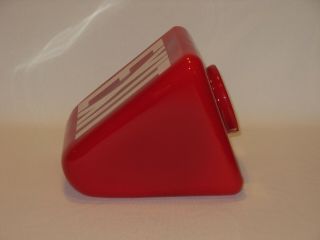 Vintage Red EXIT Glass Lamp Light Sign Shade - Triangle Wedge Shape 5