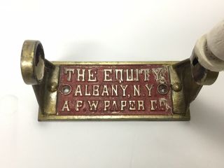 Antique Toilet Paper Holder • The Equity • Albany,  N.  Y.  • A.  P.  W.  Paper Co.