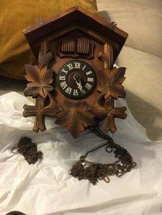 Vintage German Made Wooden Cuckoo Clock Spares/repairs -