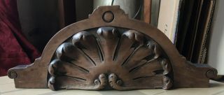 12,  20 " Antique French Pediment Fronton In Carved Wood