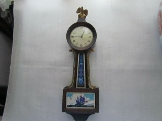 Antique Haven Clock Co.  Miniature Banjo 12 - Day Wall Clock Ship