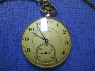 1923? ILLINOIS POCKET WATCH - 17 JEWELS - AUTOCRAT MODEL - SUB DIAL - WITH CHAIN 2