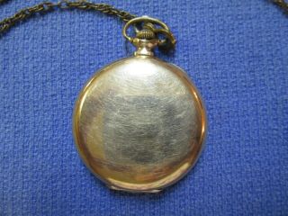 1923? ILLINOIS POCKET WATCH - 17 JEWELS - AUTOCRAT MODEL - SUB DIAL - WITH CHAIN 3