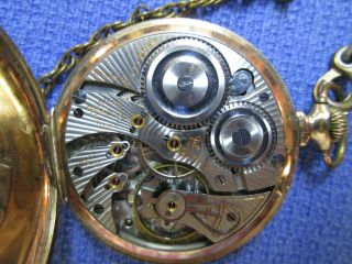 1923? ILLINOIS POCKET WATCH - 17 JEWELS - AUTOCRAT MODEL - SUB DIAL - WITH CHAIN 6