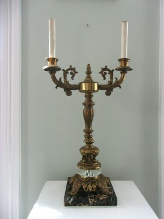 Old Antique Art Deco Era? Table Lamp Base Marble Light Fixture