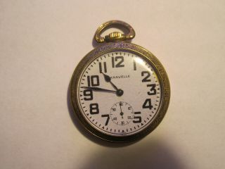 Vintage Caravelle Pocket Watch 17 Jewels Estate Pocket Watch Junk Drawer