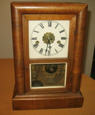 Antique (c1850?) ANSONIA BRASS AND COPPER CO.  Mantel Table Shelf Clock: NOT TEST 2