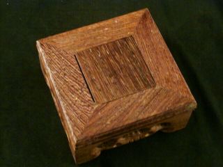 Lovely Chinese Wood 100 Hand Carved Square Tea Ceremony (vase Stand) F005