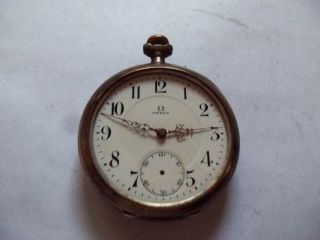 Antique Omega 16 Size Open Face Pocket Watch