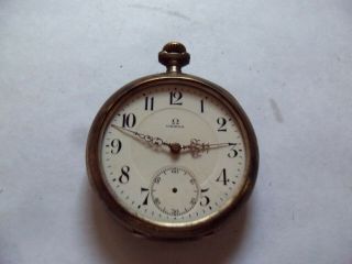 Antique Omega 16 Size Open Face Pocket Watch 5