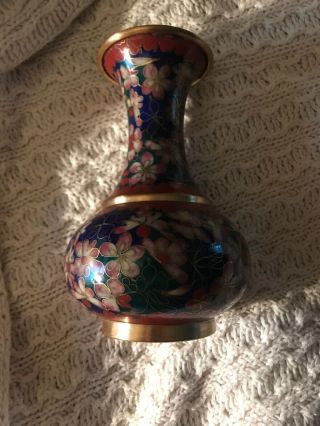 Vintage Chinese Cloisonne Vase Signed By Robert Kuo