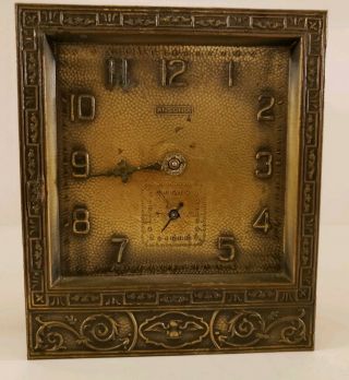 Antique 1920 ' s ANSONIA Clock Company Art Deco Mechanical Wind - Up Alarm Clock 2
