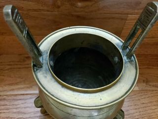 Korean ? Antique/Vintage Metal Bronze Brass Tri - pod Incense Burner 7.  25  5.  5 8