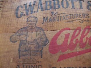 Wooden Bitters Box Cwa Abbotts Baltimore Md Dovetailed