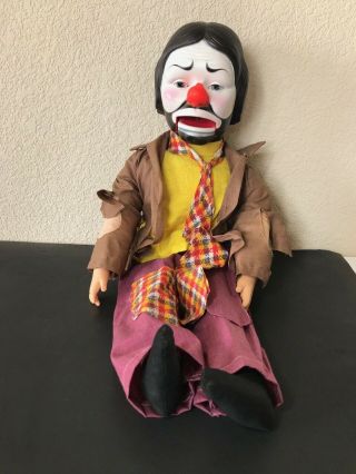 Emmett Kelly Jr Ventriloquist Hobo Clown Puppet Doll Dummy Horsman 24 