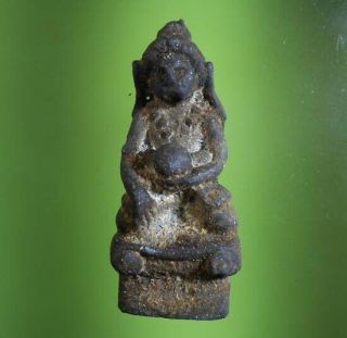 Perfect Upakoot Hot Old Buddha Amulet Khmer Mini Statue