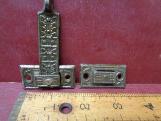 1 RARE MORE AVAIL NOS ANTIQUE SHUTTER BAR JELLY CABINET LATCH 1880 ' s 001 4