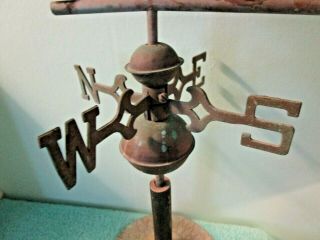 Vintage Antique Copper Brass Weather Vane,  Horse,  N E W S,  Desk Stand,  Patina 3