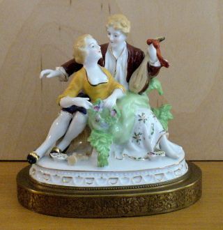 Vintage German Porcelain Figurine " The Song Of Love "