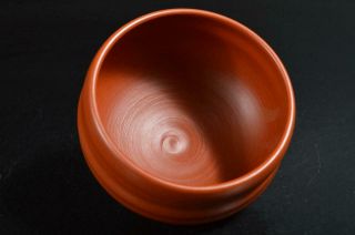 T2372: Japanese Tokoname - ware Brown pottery TEA BOWL Green tea tool Tea Ceremony 4