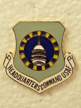 Usaf Air Force Headquarters Command Usaf Badge Insignia Crest Pin Obsolete Ver 1