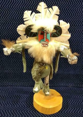 Hototo Dancer Handmade Navajo Kachina Doll Sculpture - Artist Signed - 10” Tall