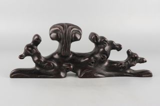 Chinese Exquisite Hand Carved Wood Penholder