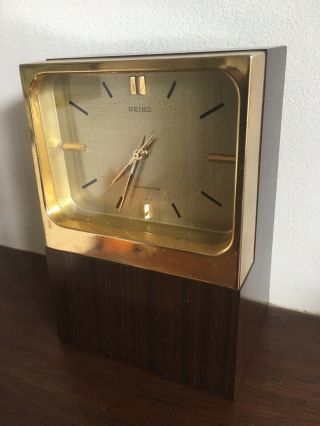 Vintage Mid Century Seiko Mantle Clock Model Ttz117 1970s