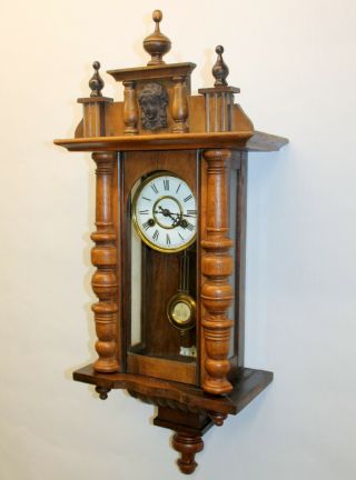 Antique Wall Clock Chime Clock Regulator 19th Century